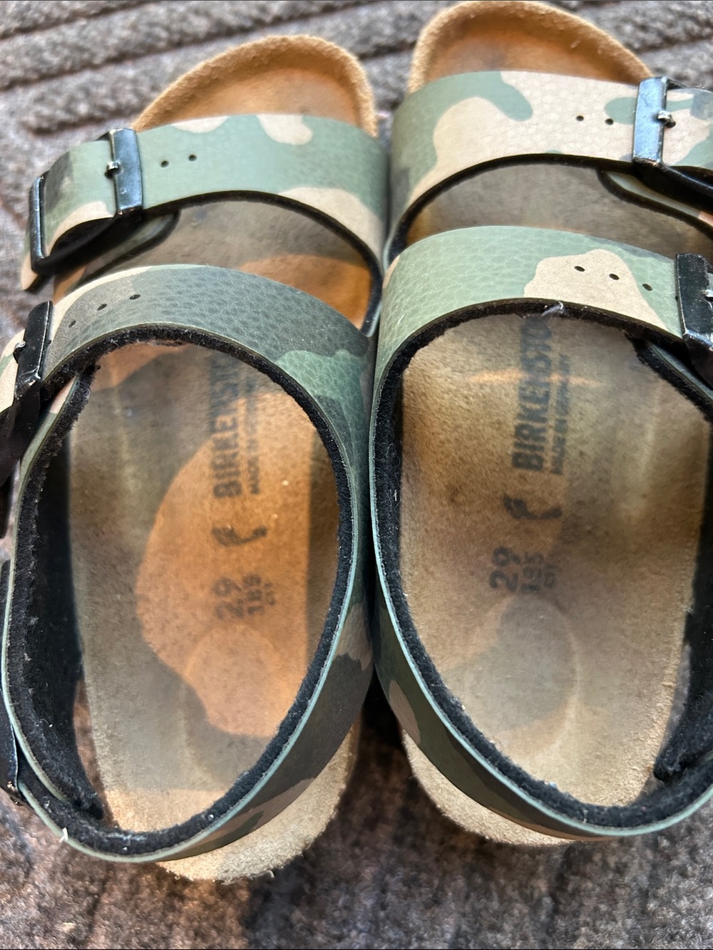Birkenstock Kids Camo Double-Buckle Sandals - Green & Tan - Picture 6 of 6